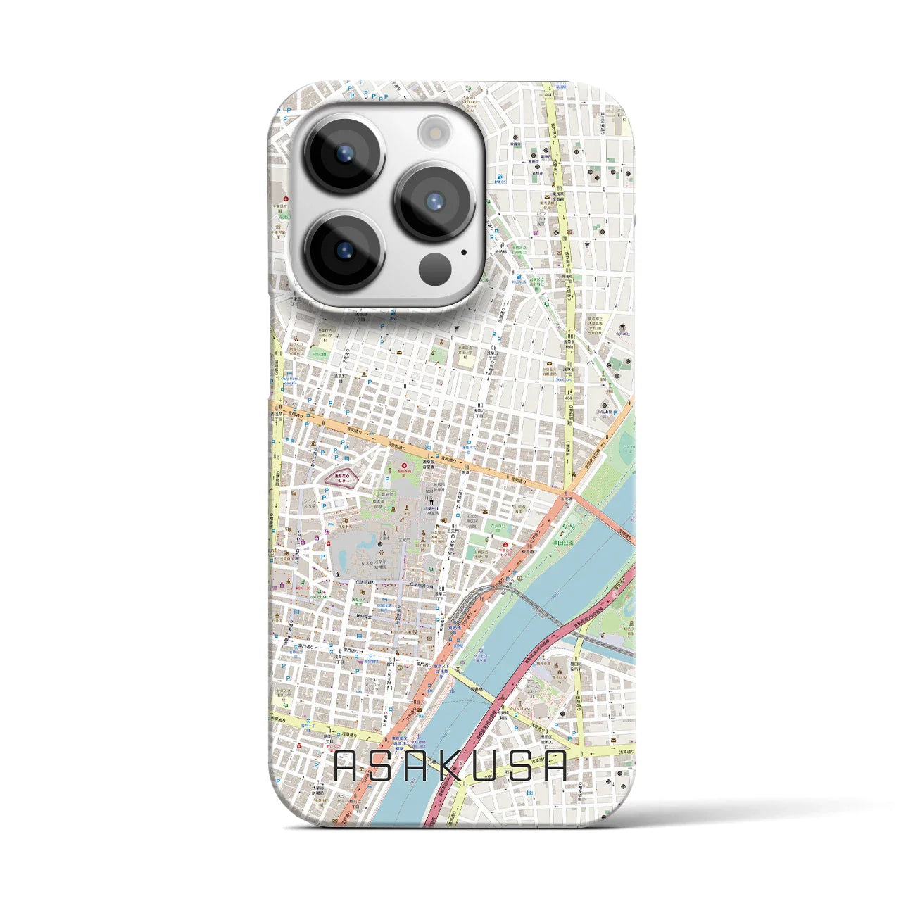 【浅草2(東京都)】地図柄iPhoneケース(バックカバータイプ)