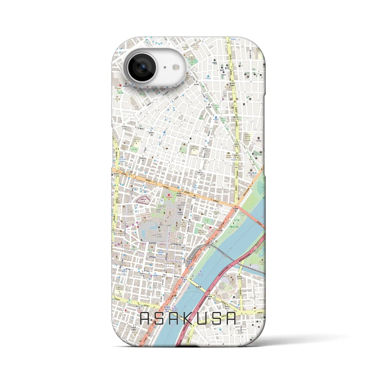 【浅草2(東京都)】地図柄iPhoneケース(バックカバータイプ)