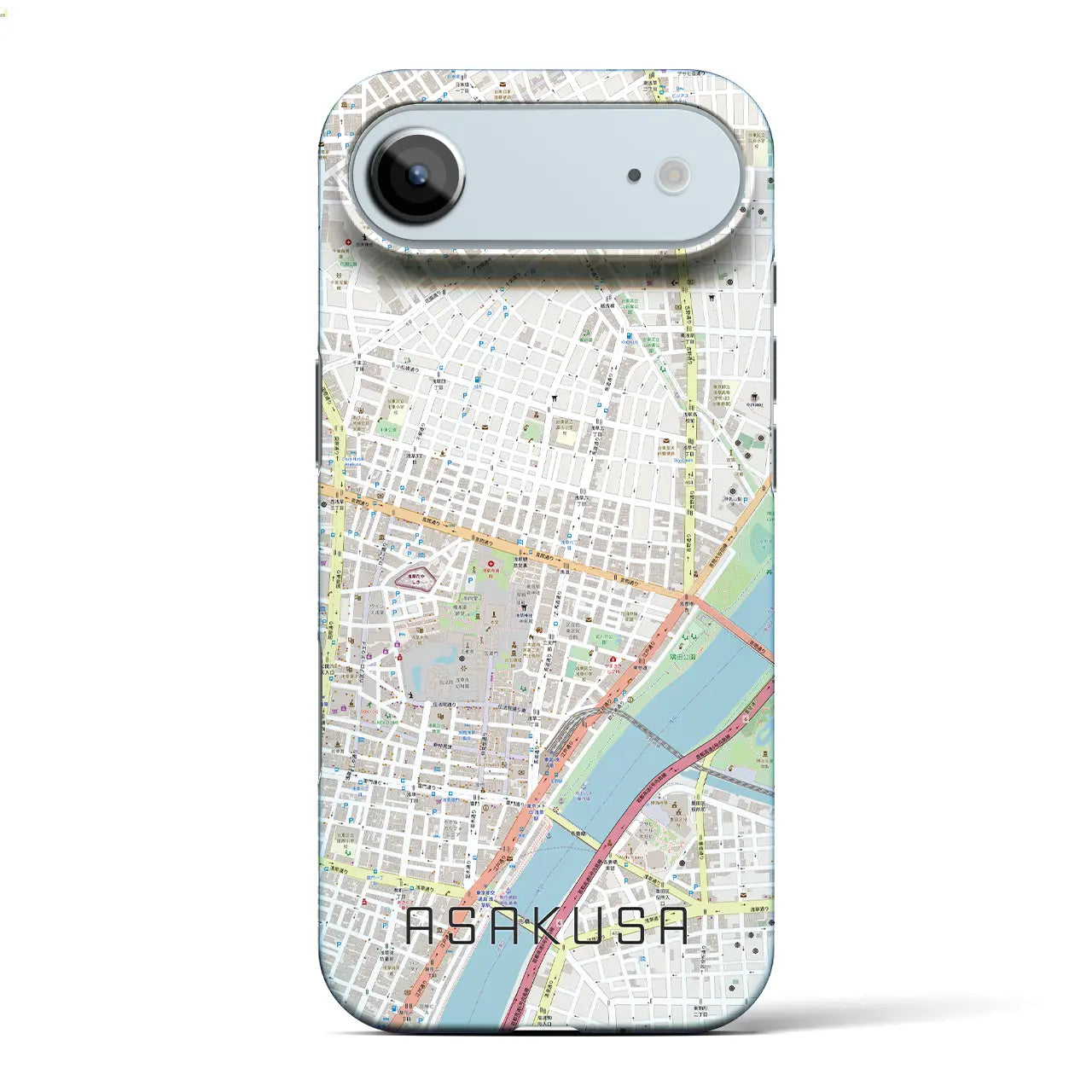 【浅草2(東京都)】地図柄iPhoneケース(バックカバータイプ)