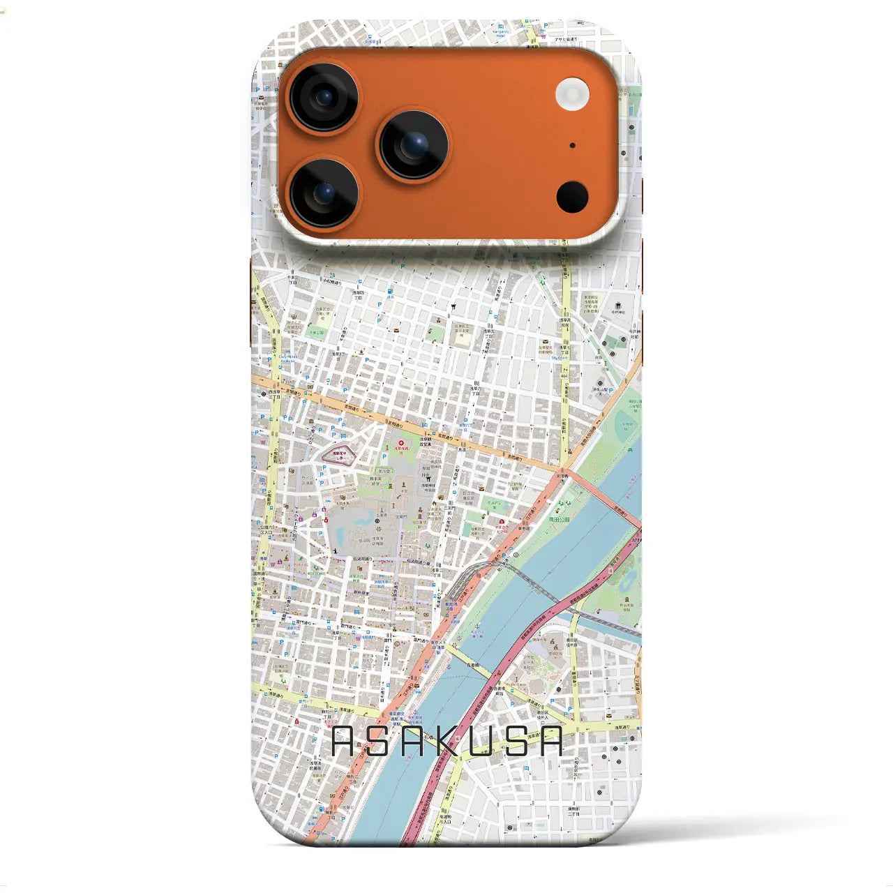 【浅草2(東京都)】地図柄iPhoneケース(バックカバータイプ)