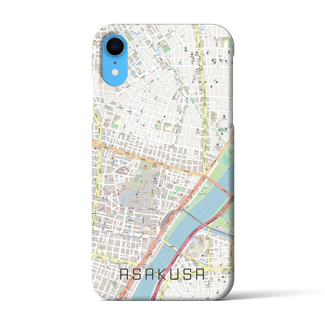 【浅草2(東京都)】地図柄iPhoneケース(バックカバータイプ)