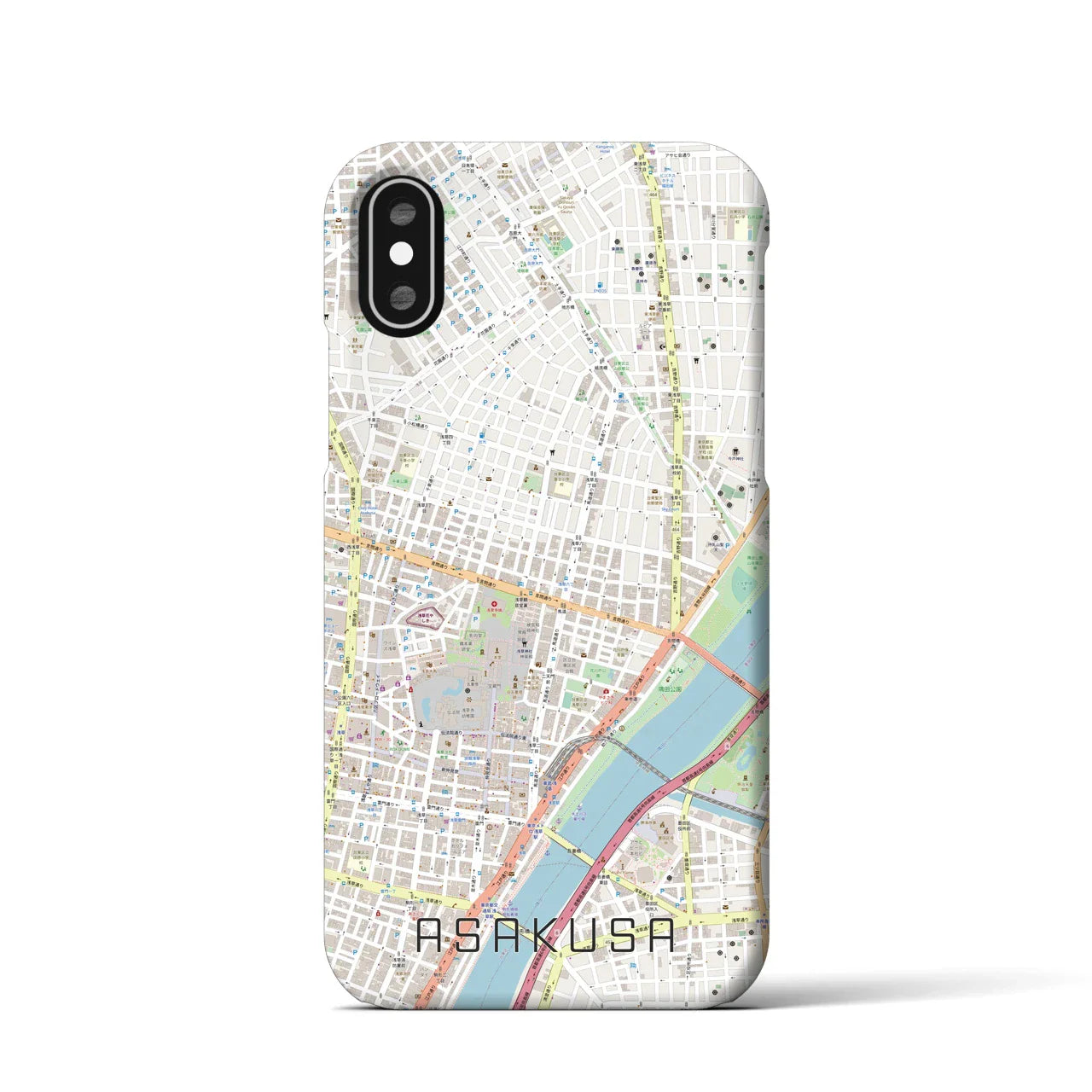 【浅草2(東京都)】地図柄iPhoneケース(バックカバータイプ)