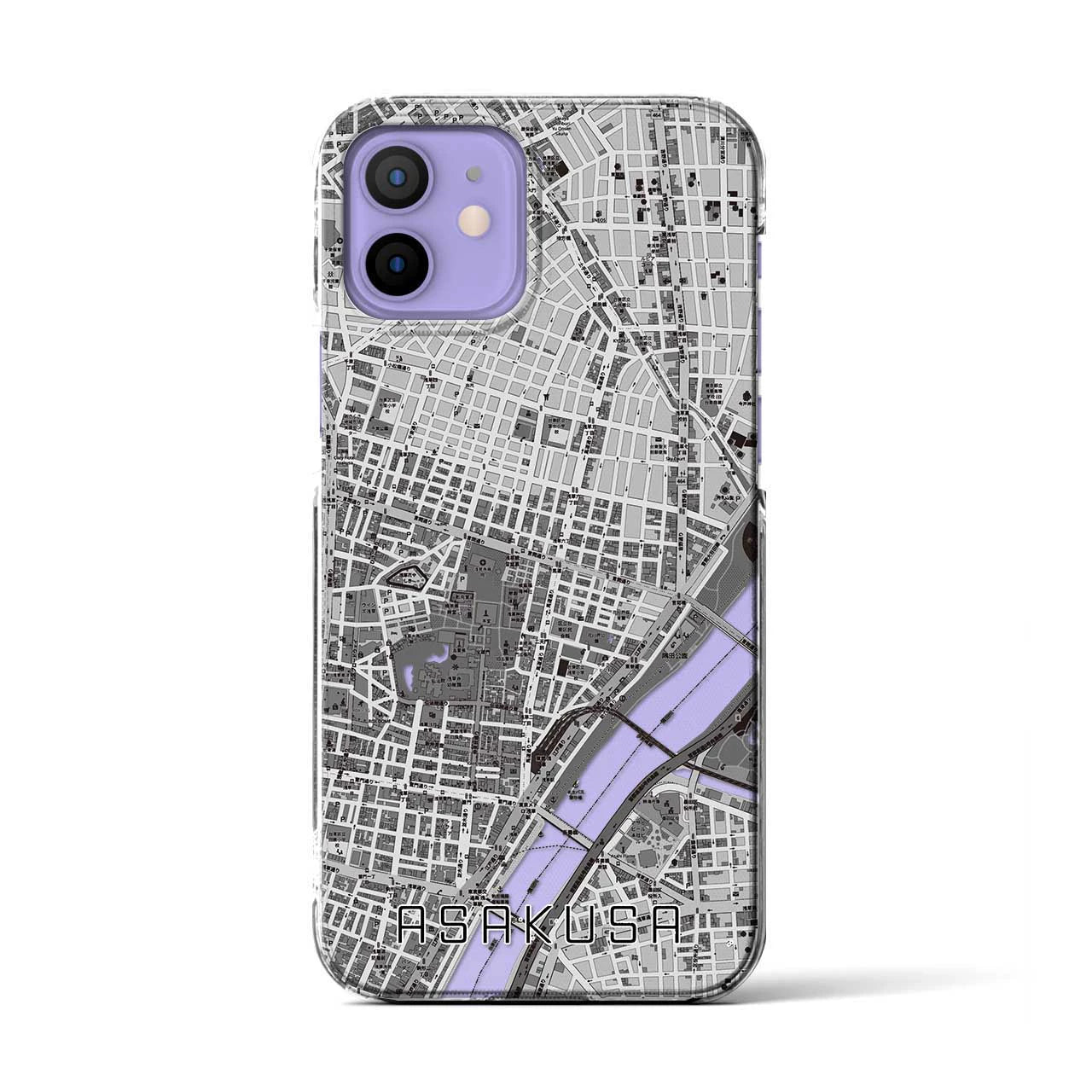 【浅草2(東京都)】地図柄iPhoneケース(クリアタイプ)