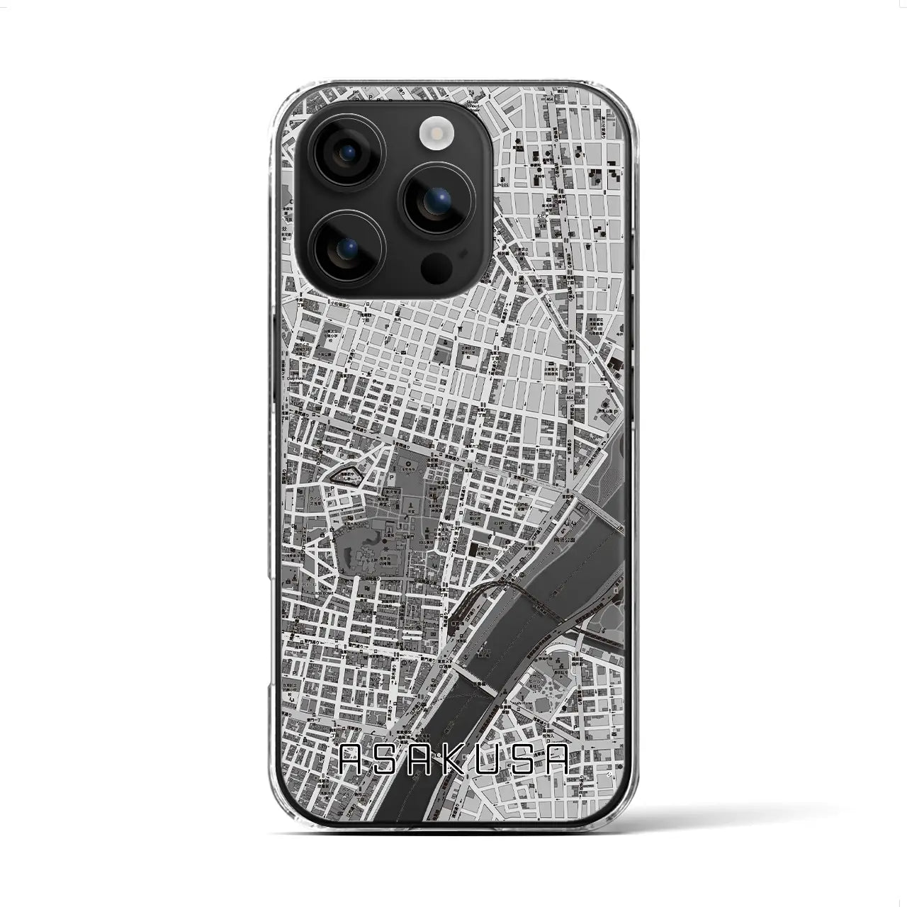 【浅草2(東京都)】地図柄iPhoneケース(クリアタイプ)