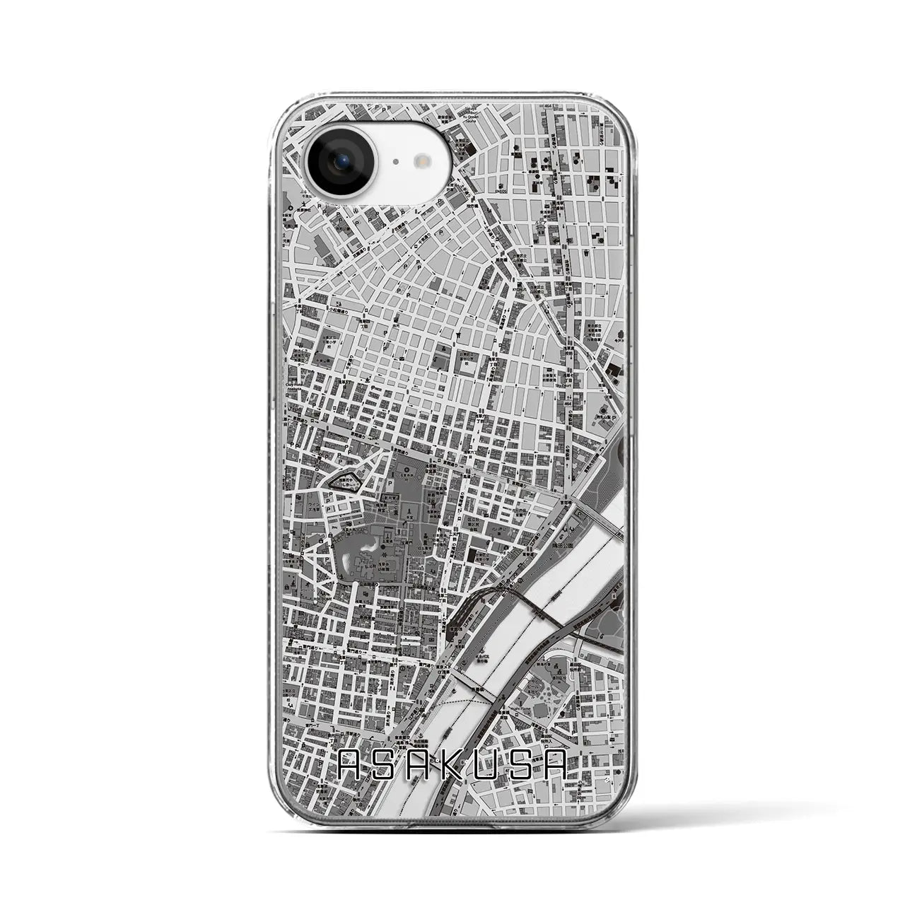 【浅草2(東京都)】地図柄iPhoneケース(クリアタイプ)