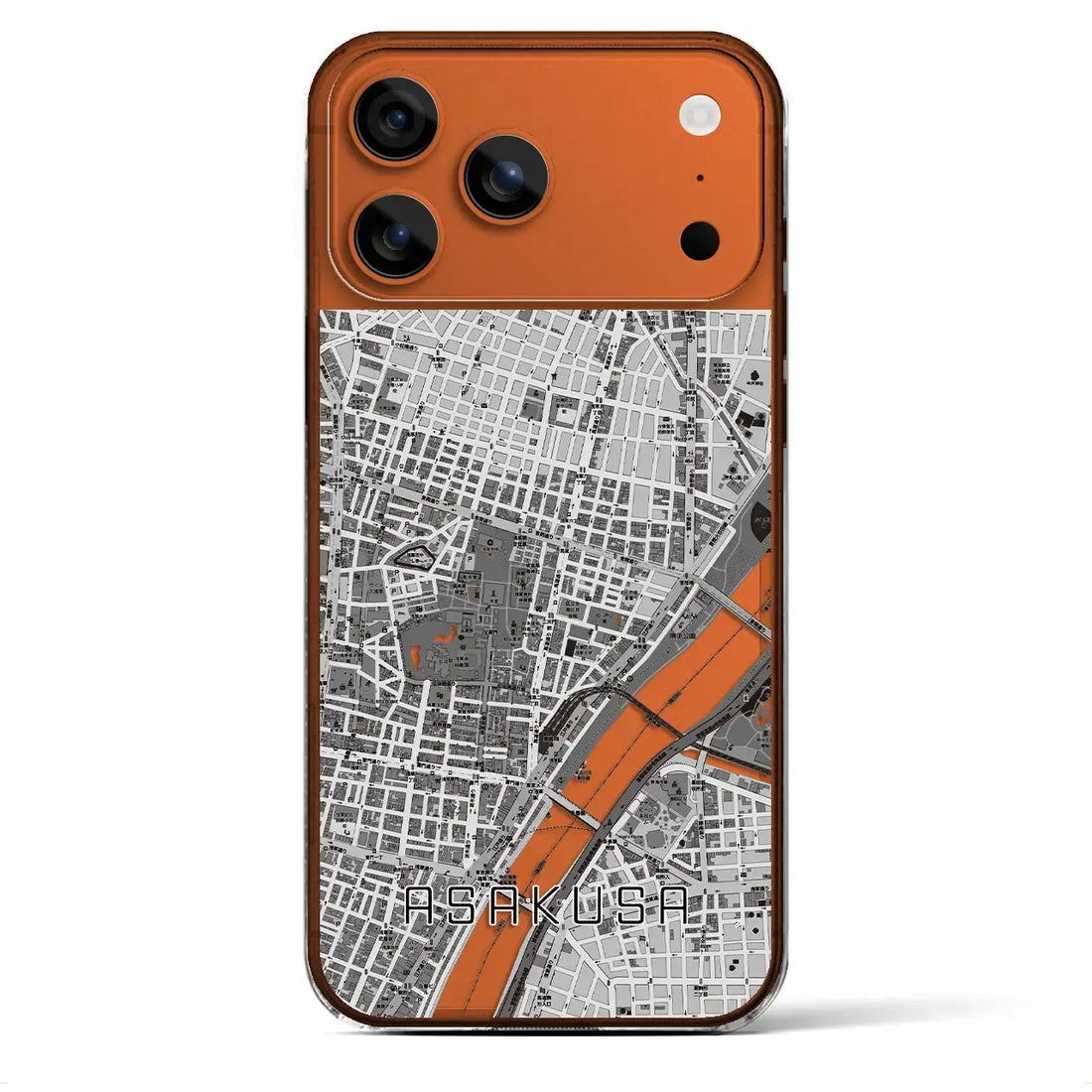 【浅草2(東京都)】地図柄iPhoneケース(クリアタイプ)