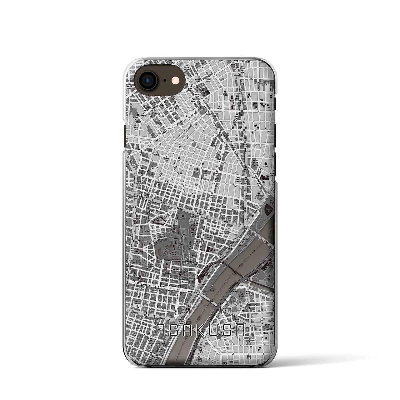 【浅草2(東京都)】地図柄iPhoneケース(クリアタイプ)