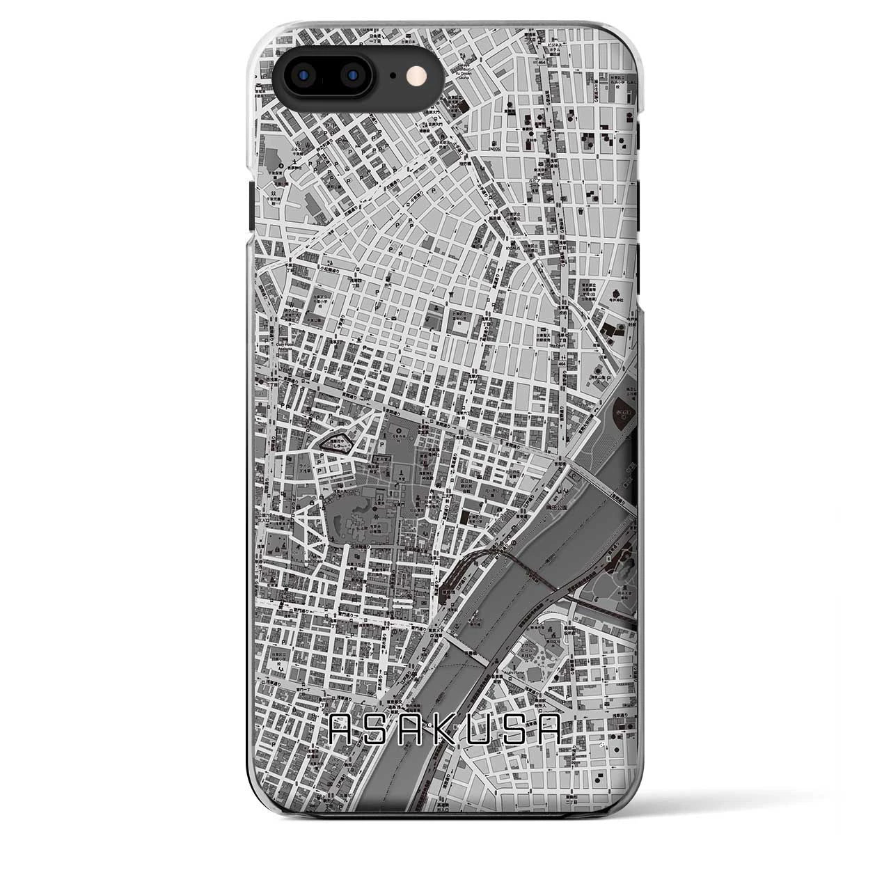 【浅草2(東京都)】地図柄iPhoneケース(クリアタイプ)