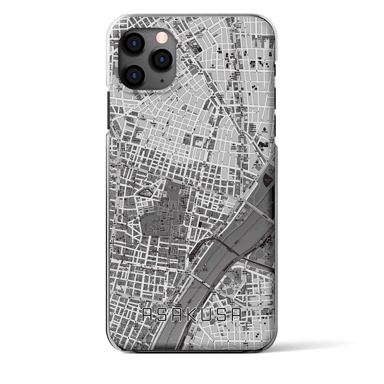 【浅草2(東京都)】地図柄iPhoneケース(クリアタイプ)