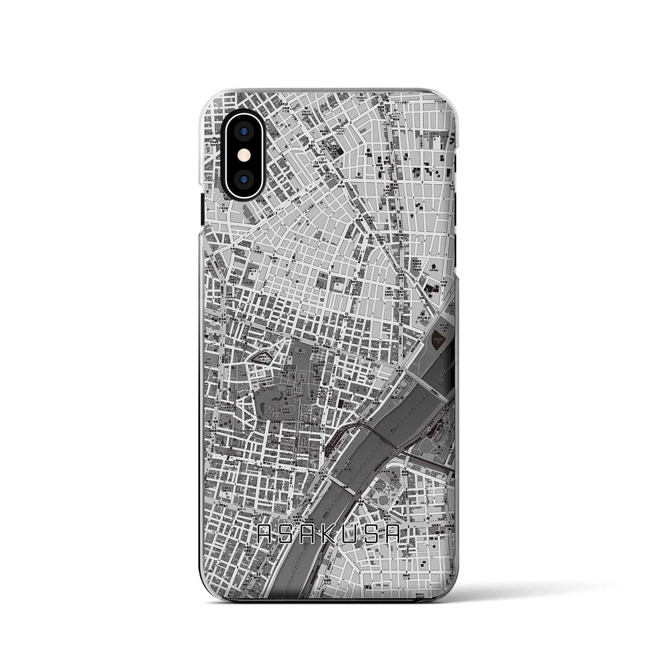 【浅草2(東京都)】地図柄iPhoneケース(クリアタイプ)