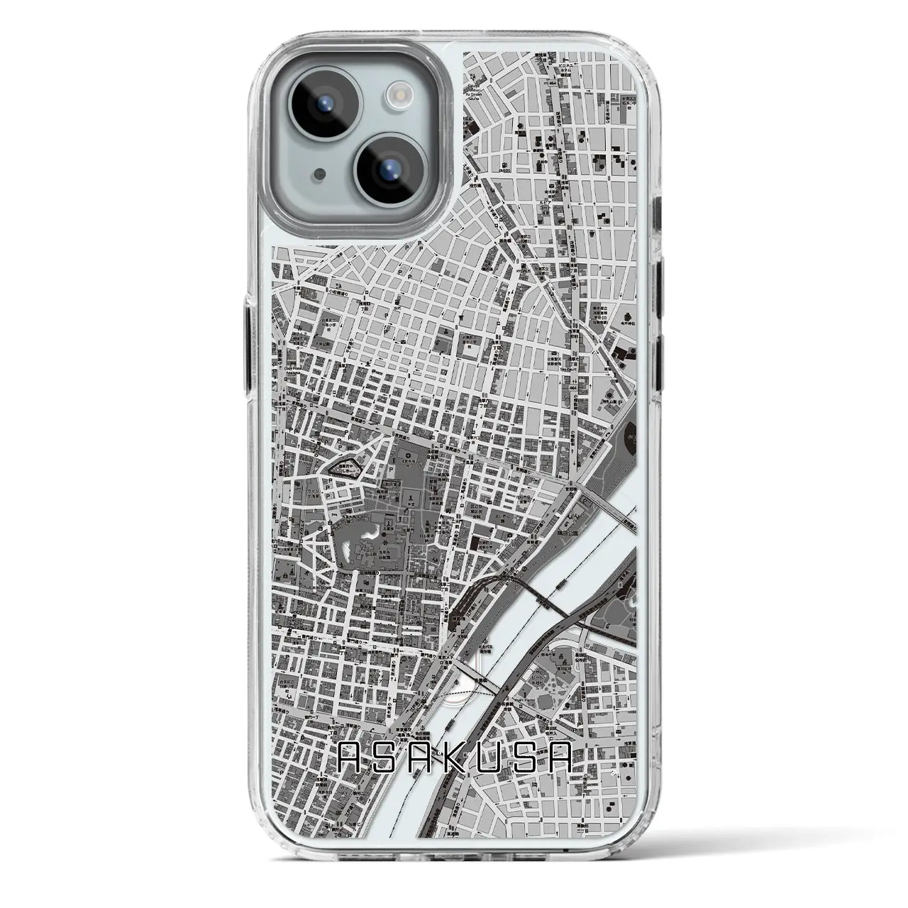 【浅草2(東京都)】地図柄iPhoneケース(MagSafeタイプ)