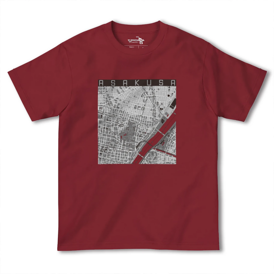 【浅草2(東京都)】地図柄ヘビーウェイトTシャツ