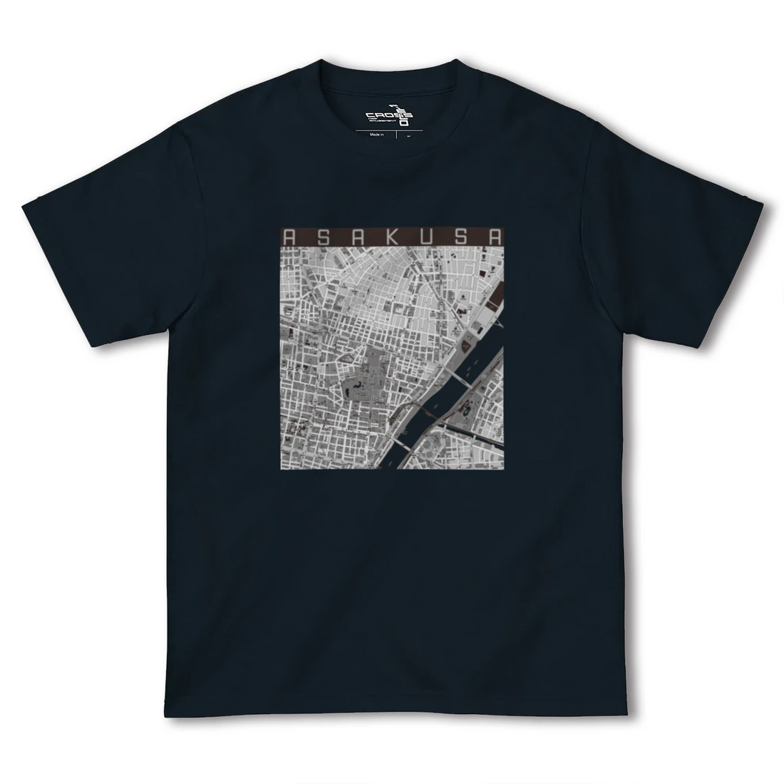 【浅草2(東京都)】地図柄ヘビーウェイトTシャツ