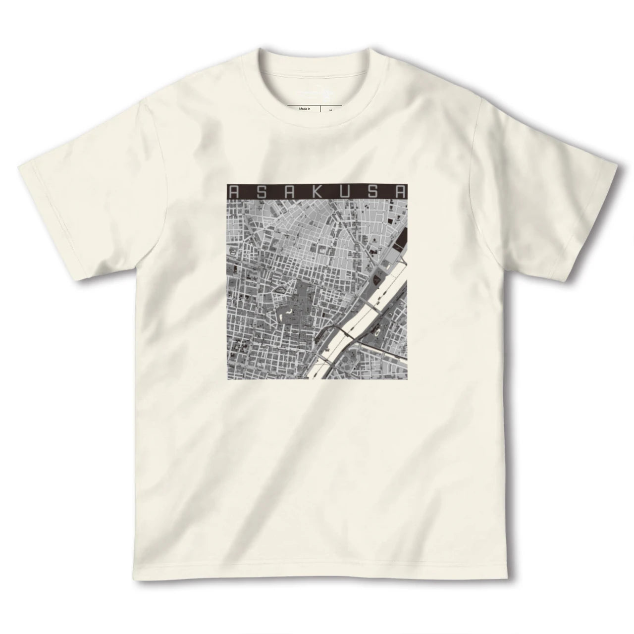 【浅草2(東京都)】地図柄ヘビーウェイトTシャツ