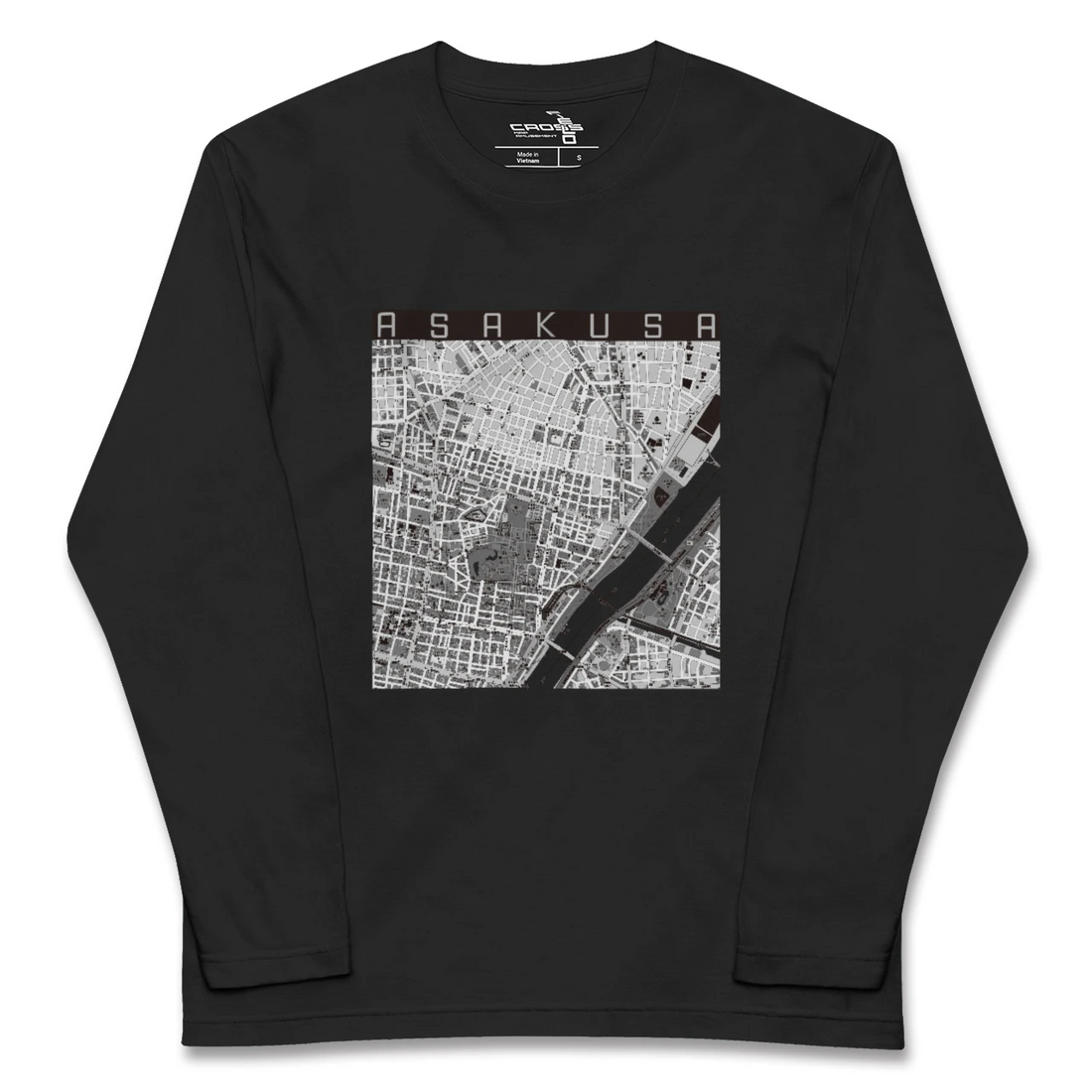 【浅草2(東京都)】地図柄ロングスリーブTシャツ