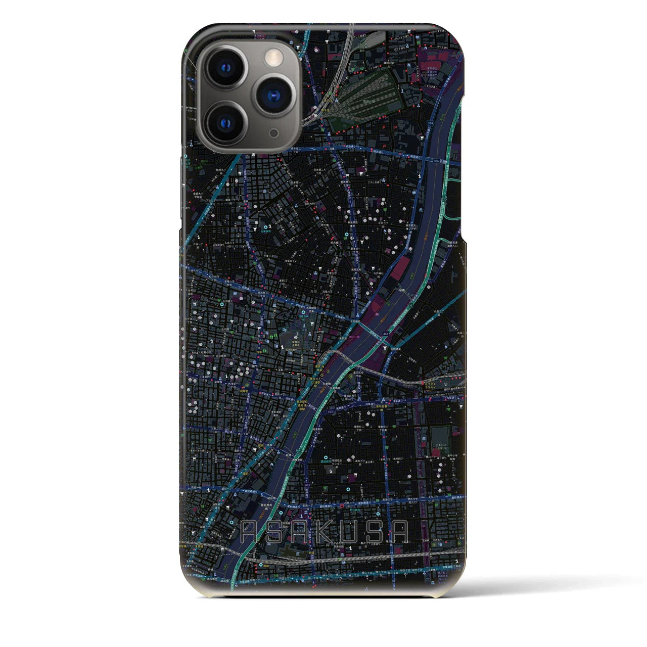 【浅草(東京都)】地図柄iPhoneケース(バックカバータイプ)