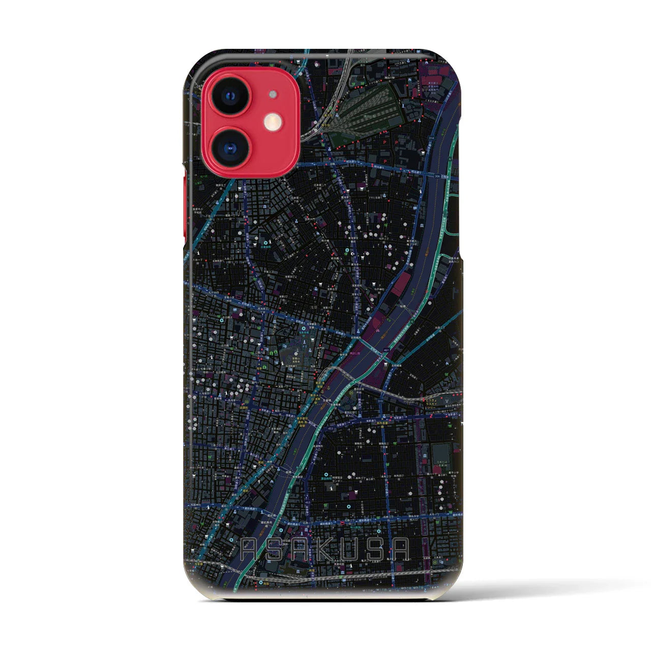 【浅草(東京都)】地図柄iPhoneケース(バックカバータイプ)