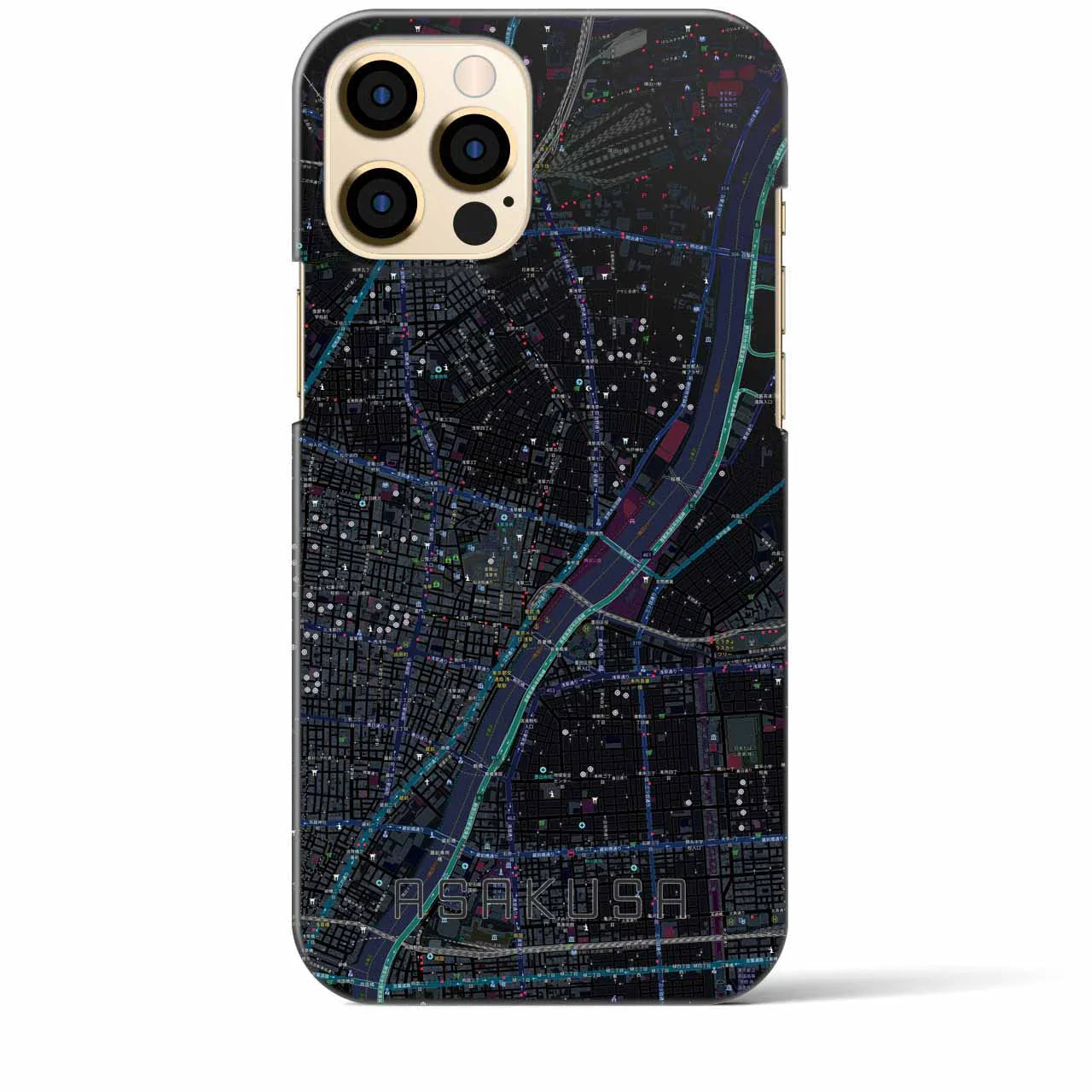 【浅草(東京都)】地図柄iPhoneケース(バックカバータイプ)