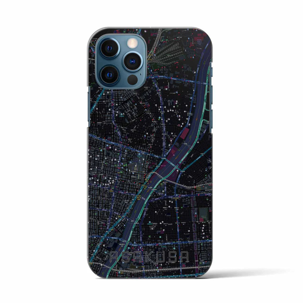 【浅草(東京都)】地図柄iPhoneケース(バックカバータイプ)