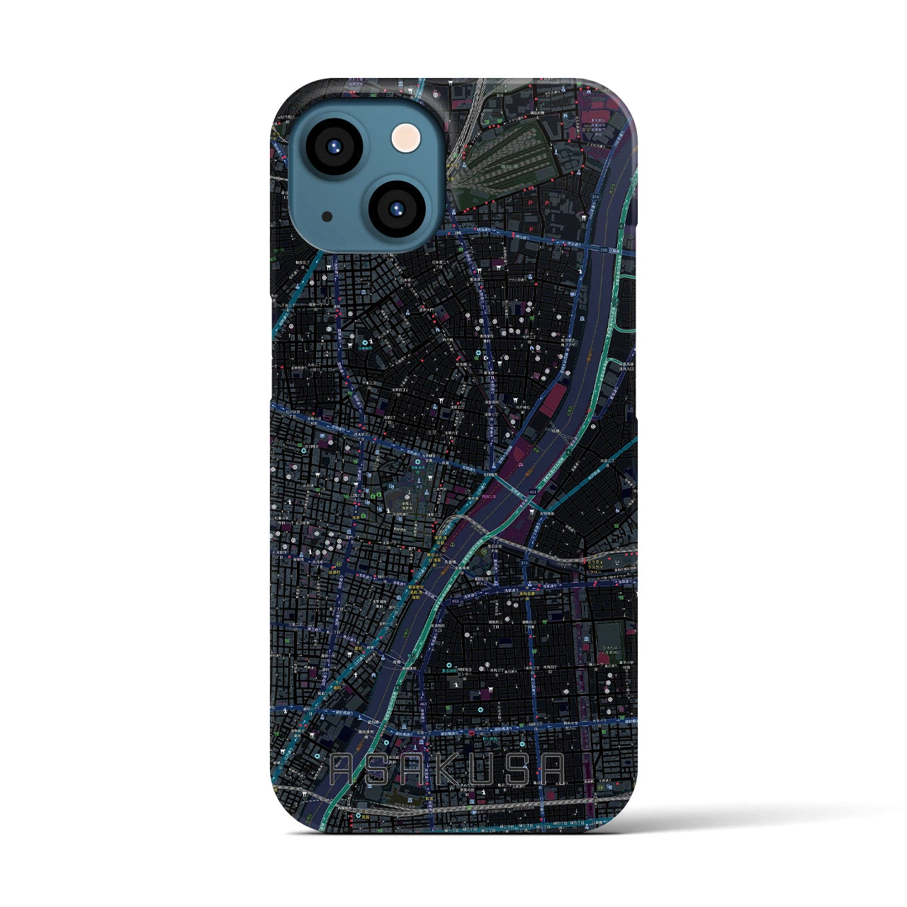 【浅草(東京都)】地図柄iPhoneケース(バックカバータイプ)