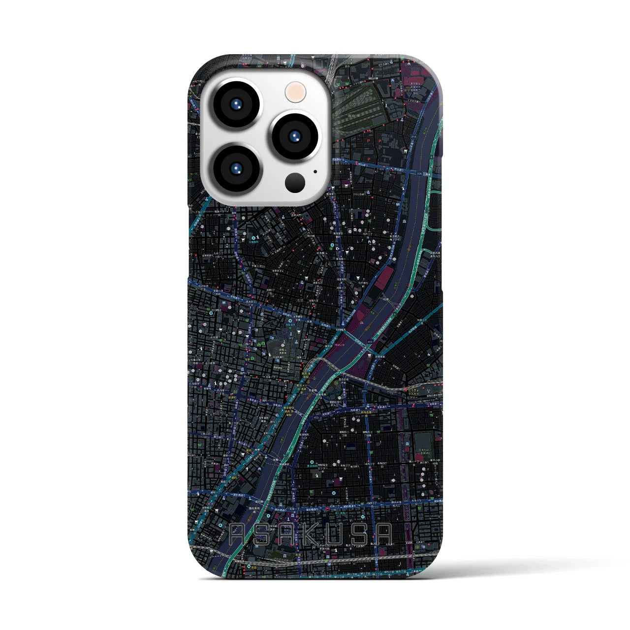 【浅草(東京都)】地図柄iPhoneケース(バックカバータイプ)