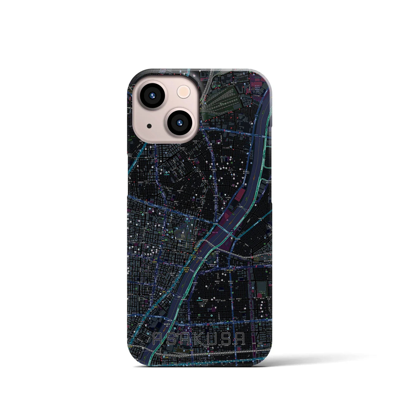 【浅草(東京都)】地図柄iPhoneケース(バックカバータイプ)