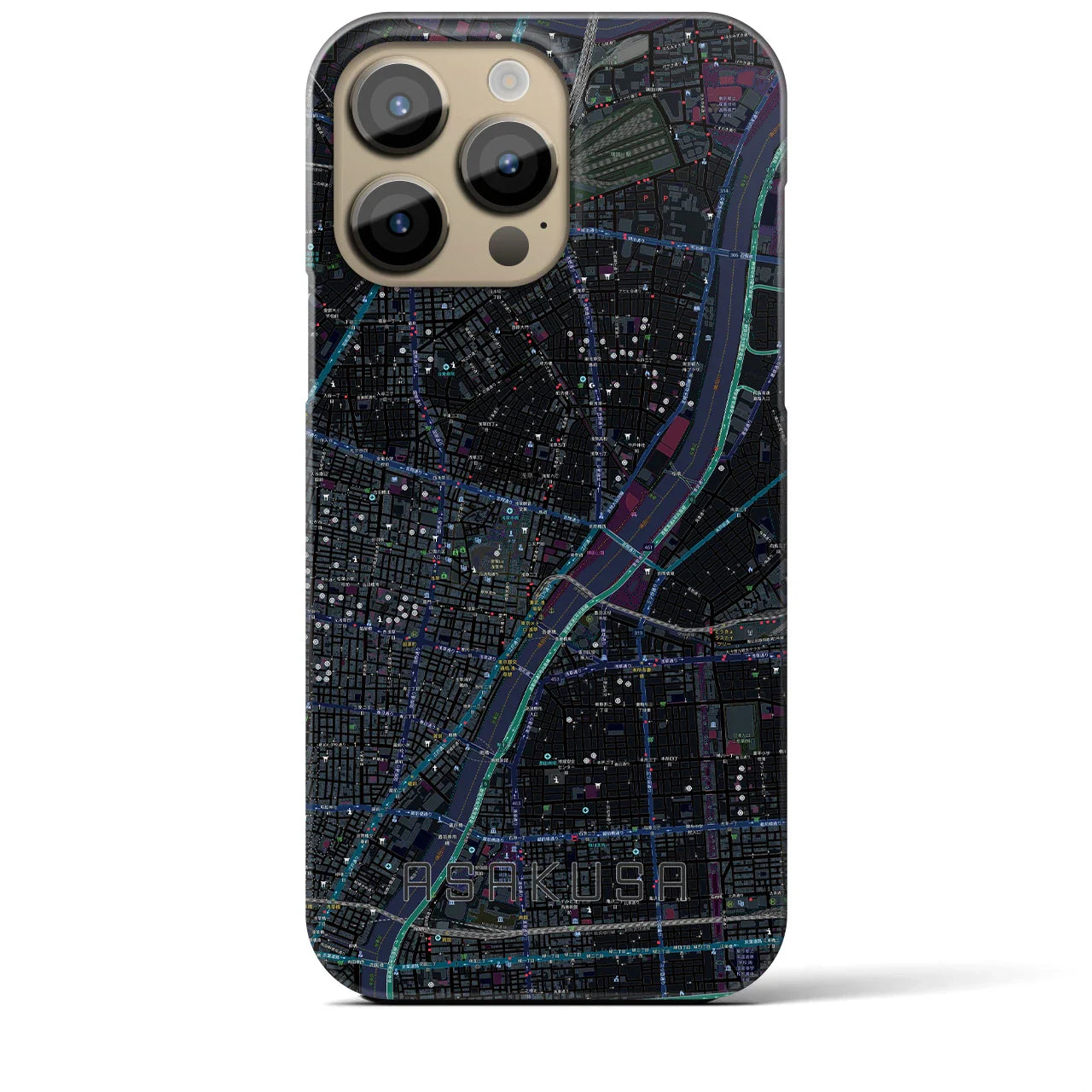 【浅草(東京都)】地図柄iPhoneケース(バックカバータイプ)