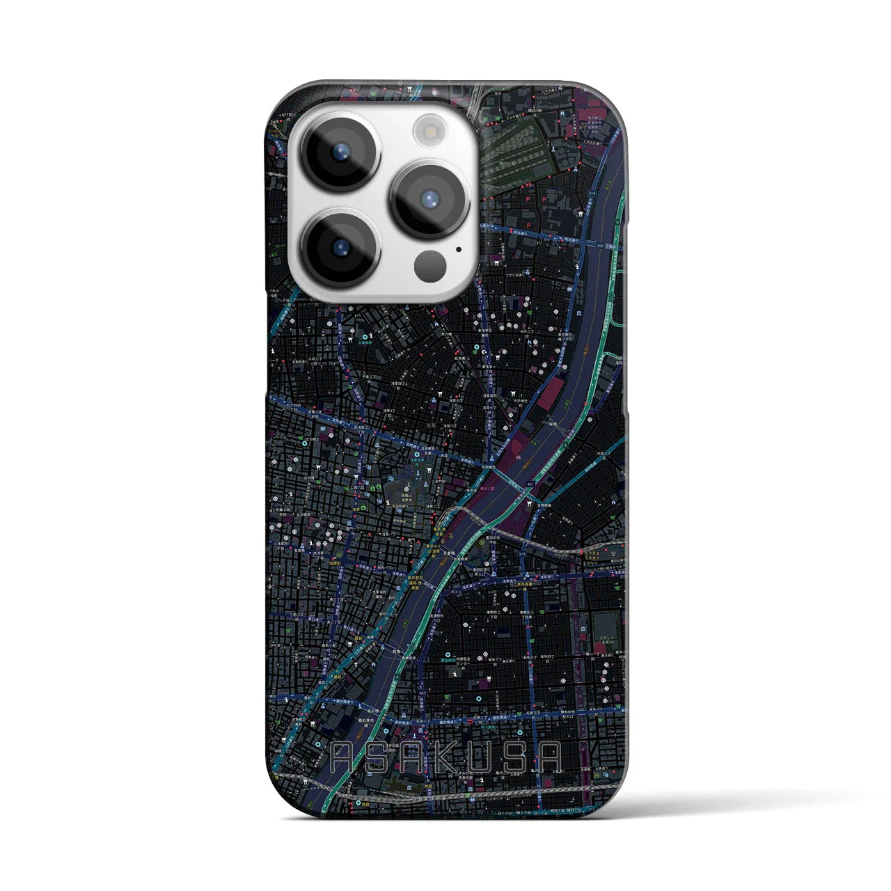 【浅草(東京都)】地図柄iPhoneケース(バックカバータイプ)