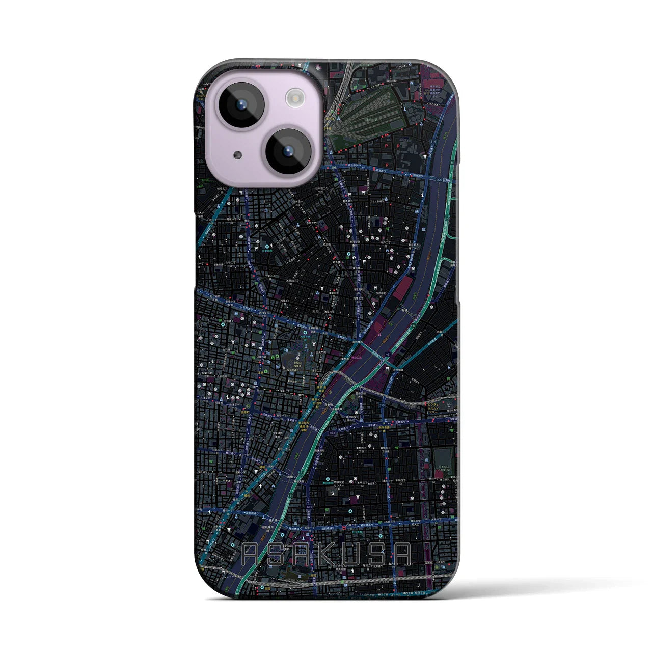 【浅草(東京都)】地図柄iPhoneケース(バックカバータイプ)