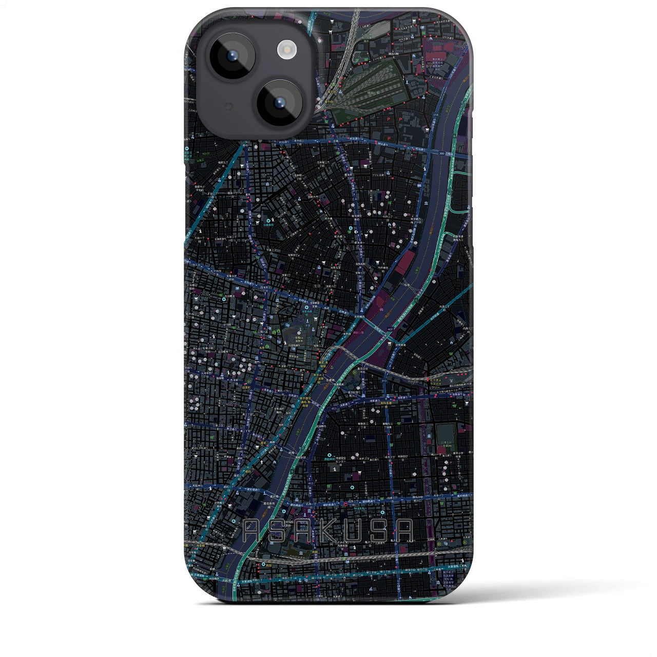 【浅草(東京都)】地図柄iPhoneケース(バックカバータイプ)