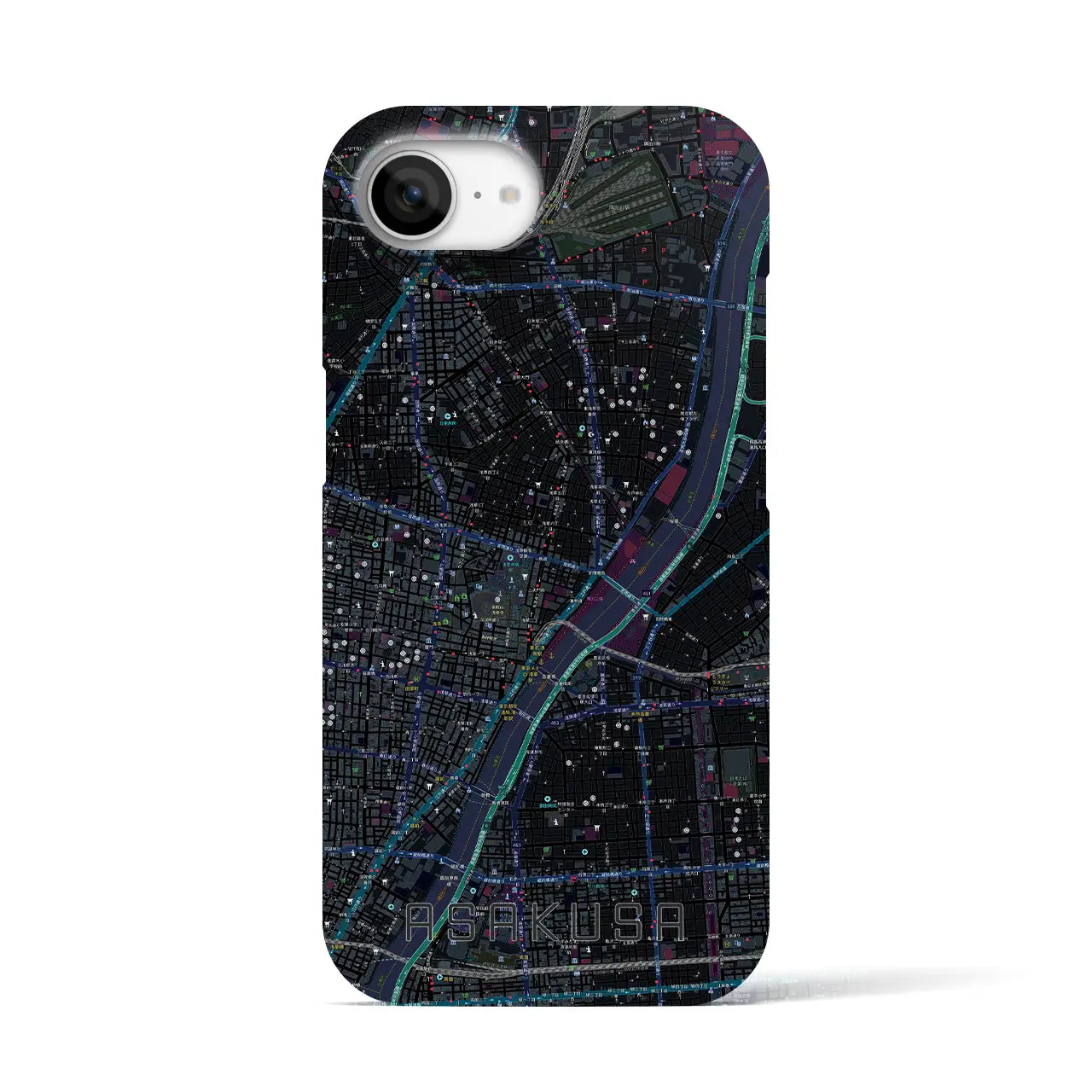 【浅草(東京都)】地図柄iPhoneケース(バックカバータイプ)