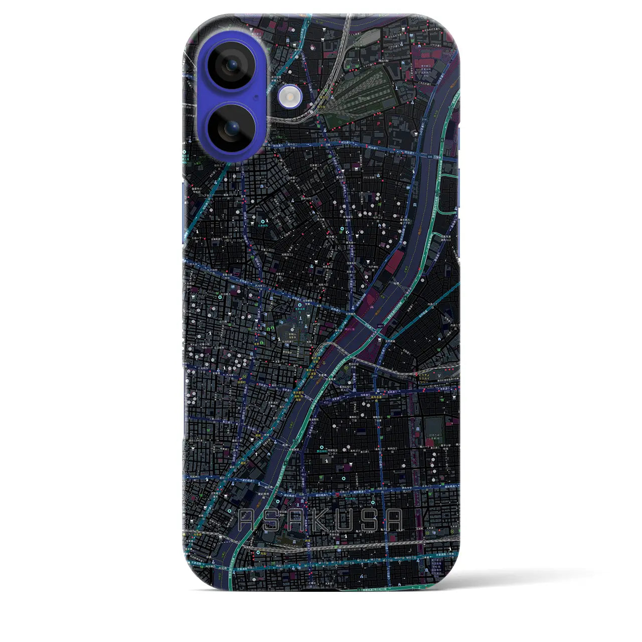 【浅草(東京都)】地図柄iPhoneケース(バックカバータイプ)