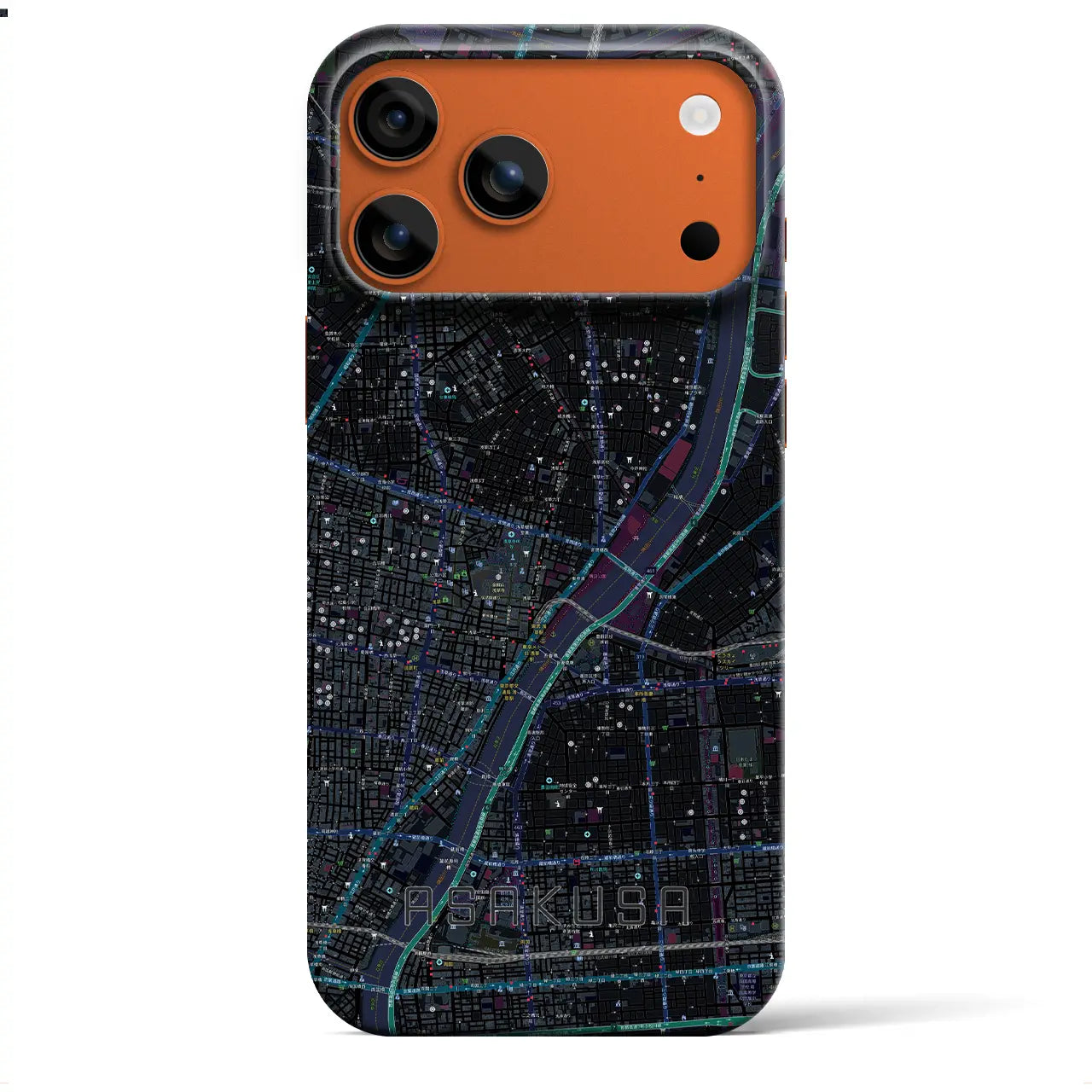 【浅草(東京都)】地図柄iPhoneケース(バックカバータイプ)