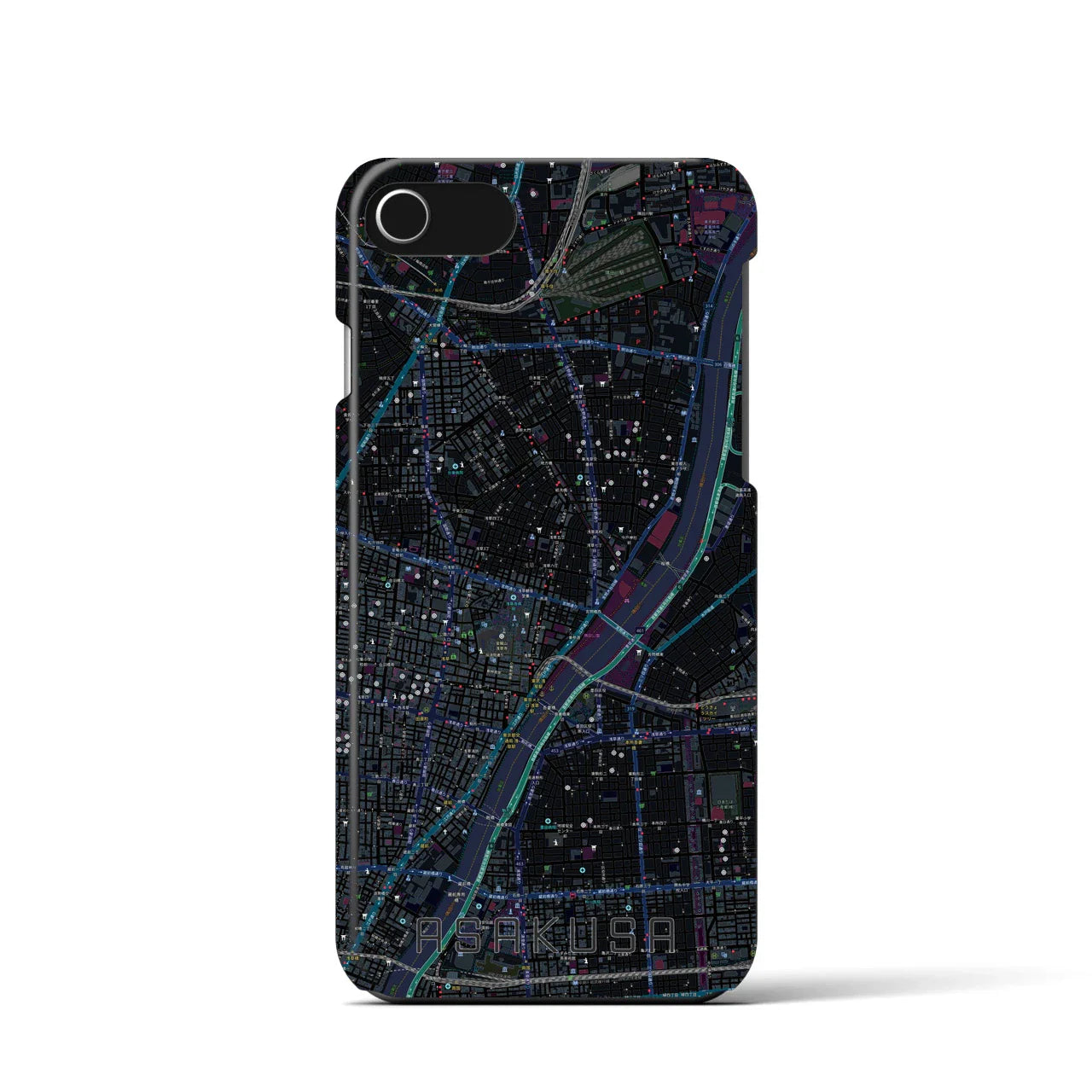 【浅草(東京都)】地図柄iPhoneケース(バックカバータイプ)