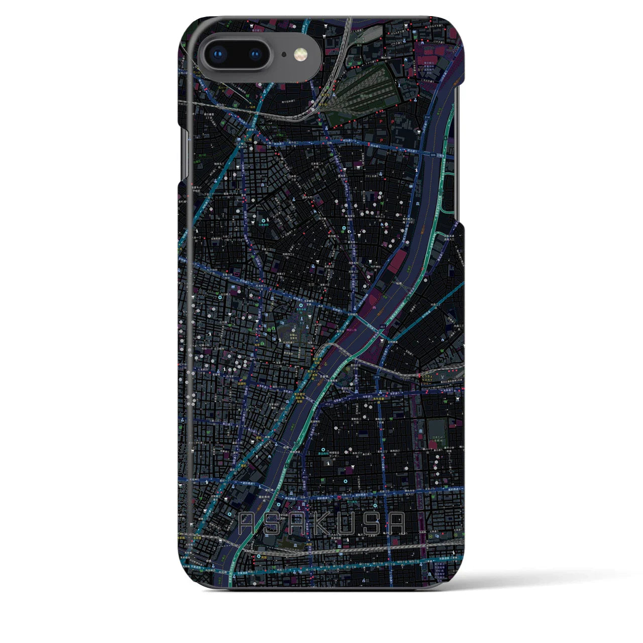 【浅草(東京都)】地図柄iPhoneケース(バックカバータイプ)