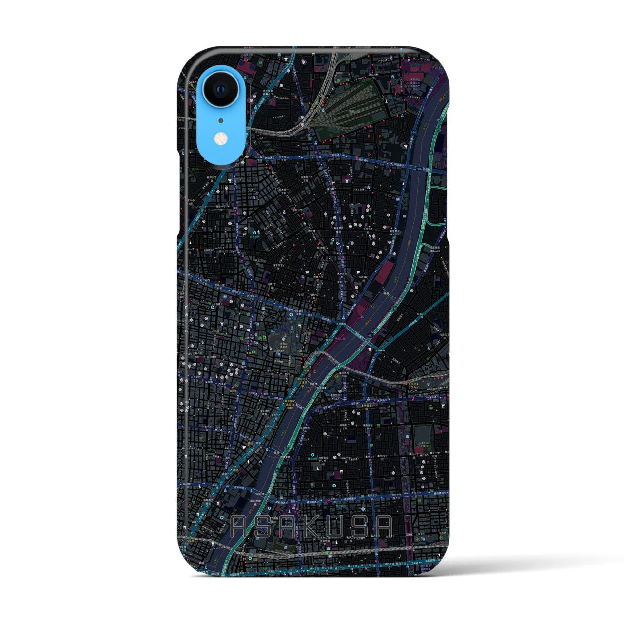 【浅草(東京都)】地図柄iPhoneケース(バックカバータイプ)
