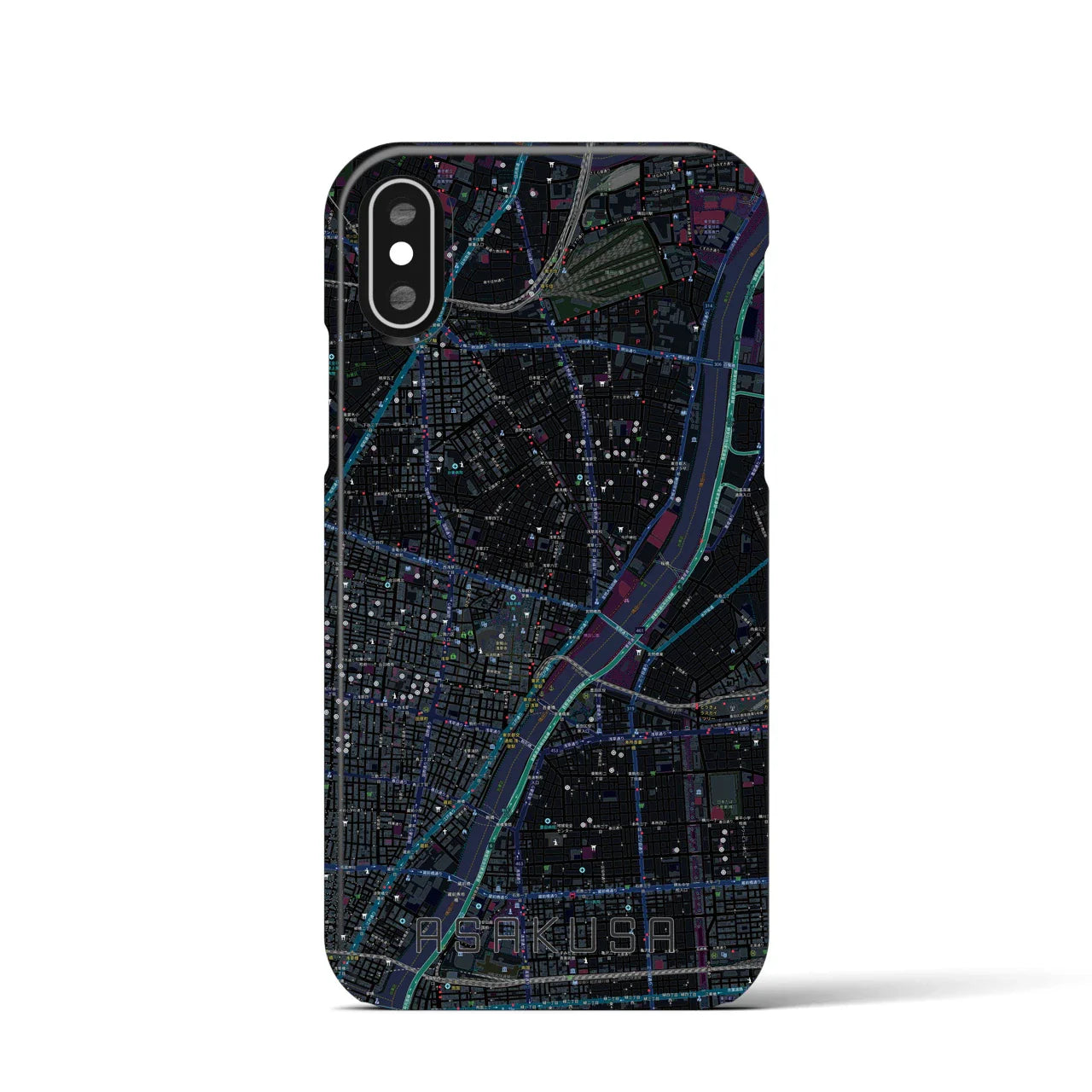 【浅草(東京都)】地図柄iPhoneケース(バックカバータイプ)