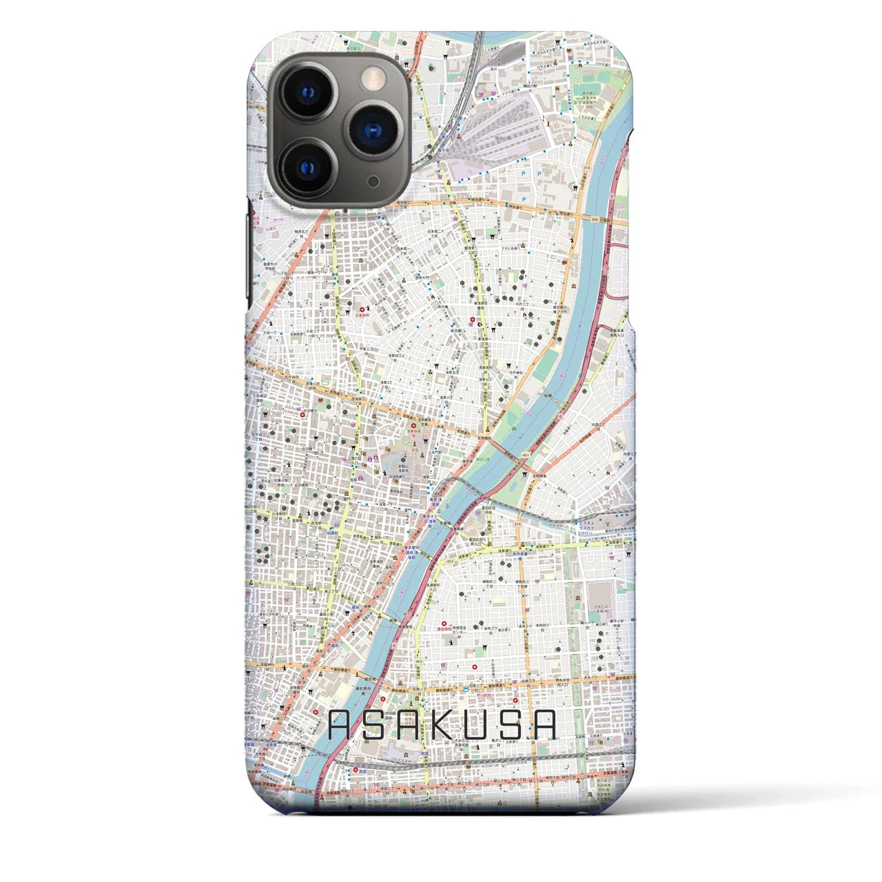 【浅草(東京都)】地図柄iPhoneケース(バックカバータイプ)