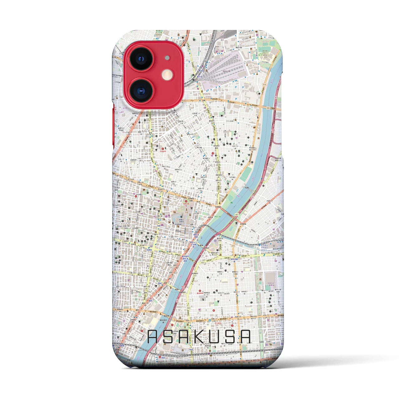 【浅草(東京都)】地図柄iPhoneケース(バックカバータイプ)
