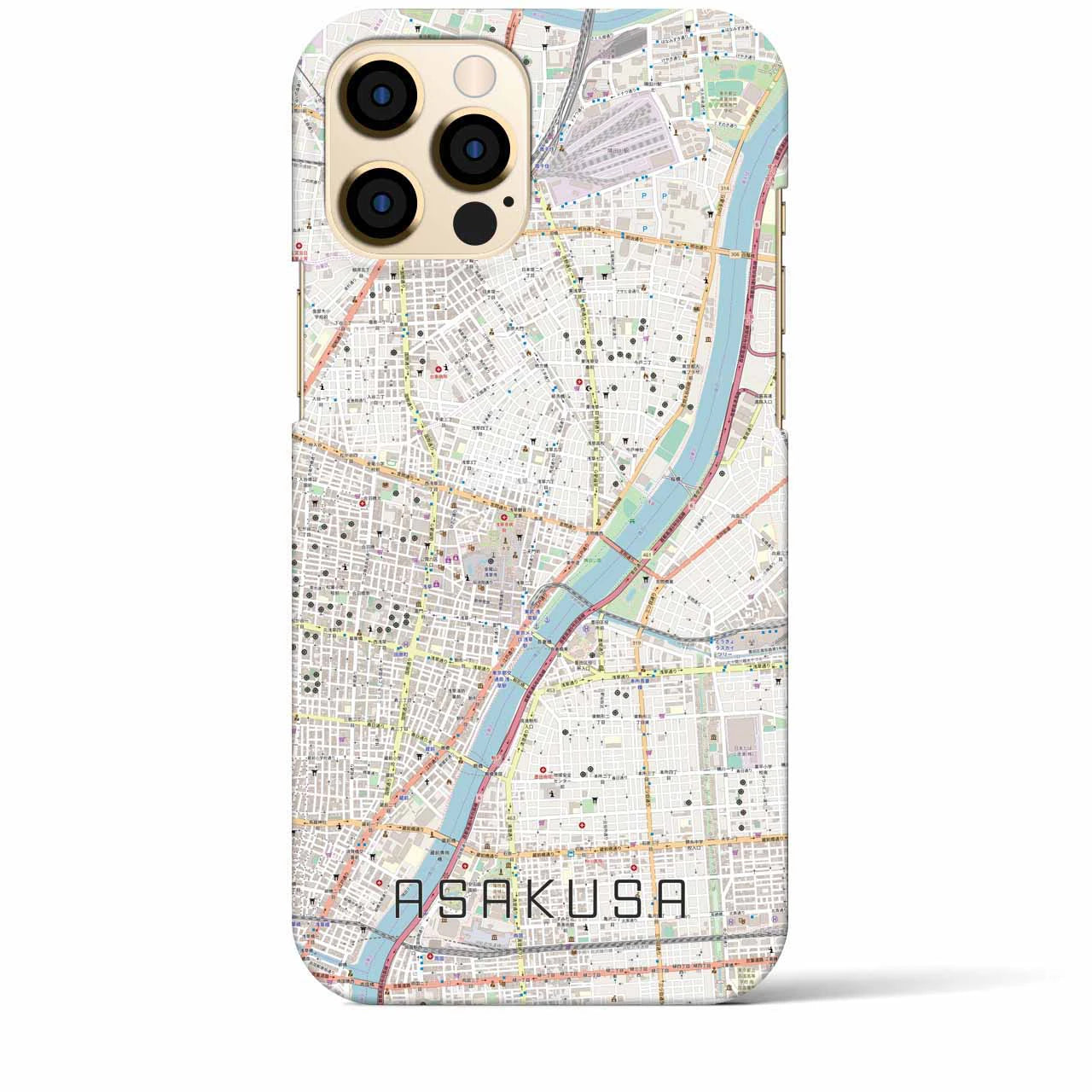 【浅草(東京都)】地図柄iPhoneケース(バックカバータイプ)