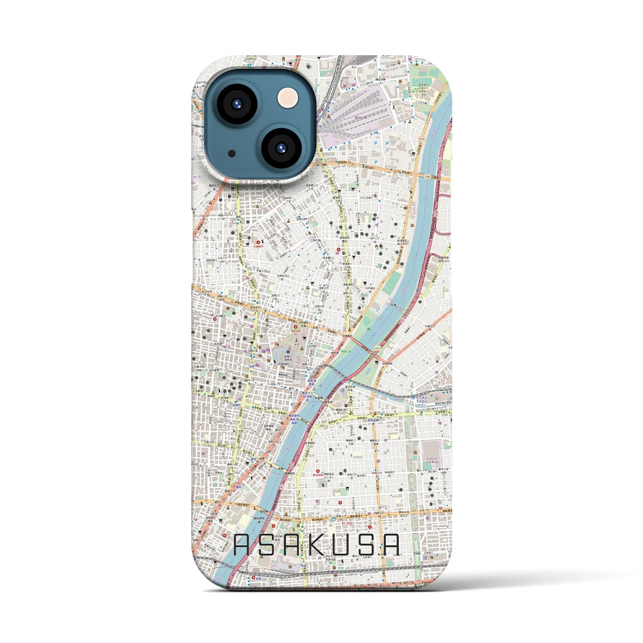 【浅草(東京都)】地図柄iPhoneケース(バックカバータイプ)