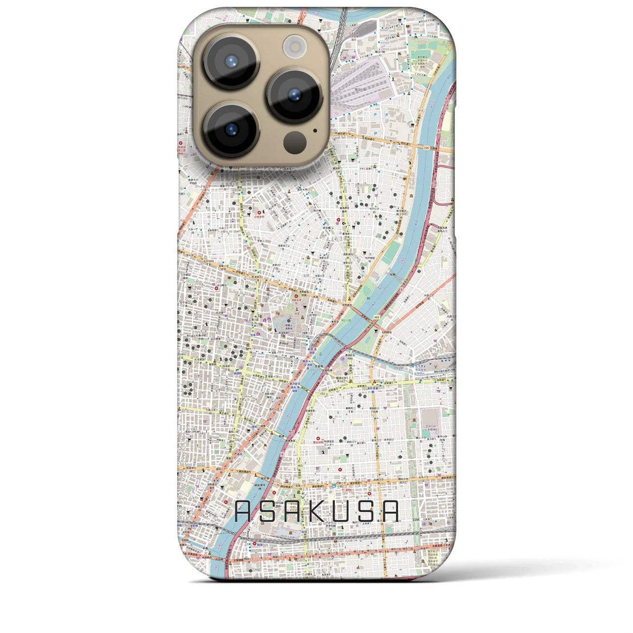 【浅草(東京都)】地図柄iPhoneケース(バックカバータイプ)