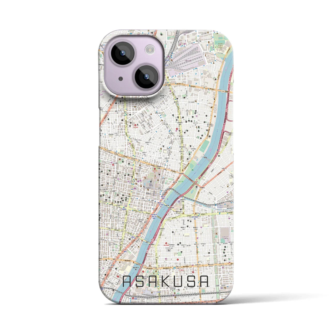 【浅草(東京都)】地図柄iPhoneケース(バックカバータイプ)