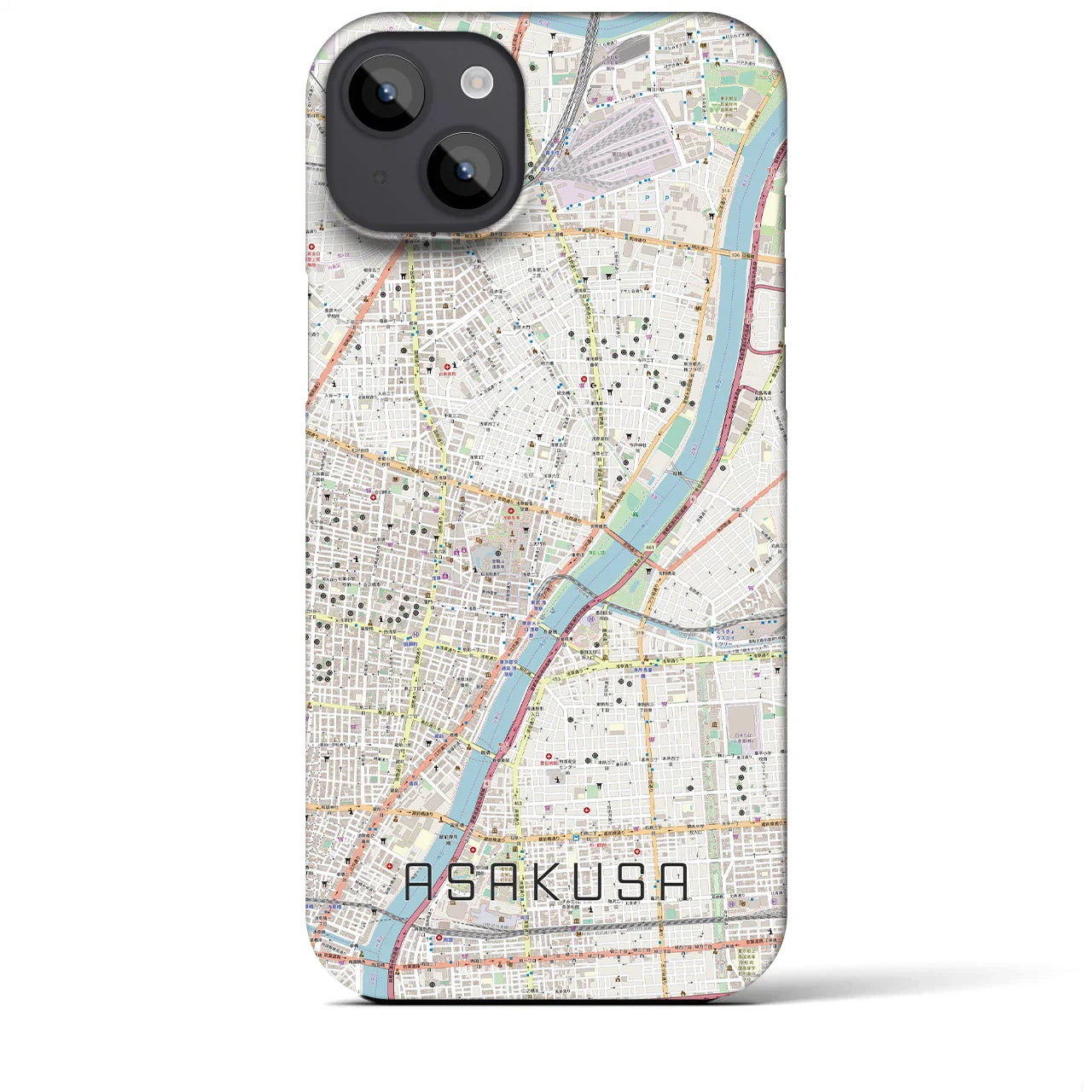 【浅草(東京都)】地図柄iPhoneケース(バックカバータイプ)