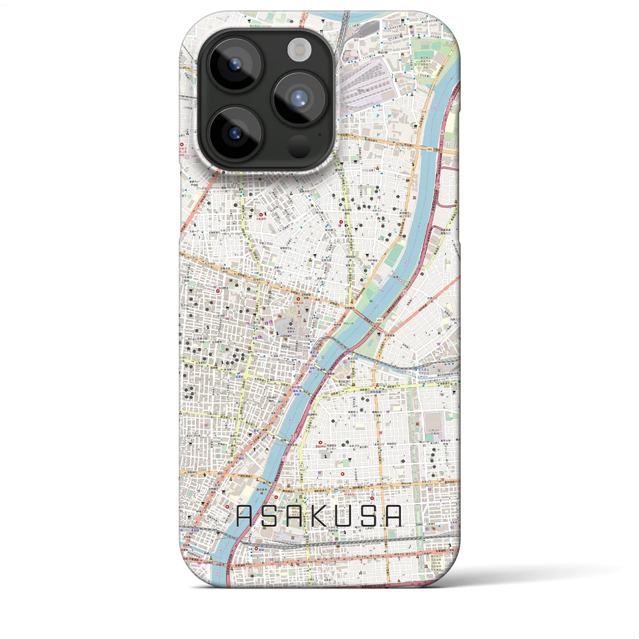 【浅草(東京都)】地図柄iPhoneケース(バックカバータイプ)