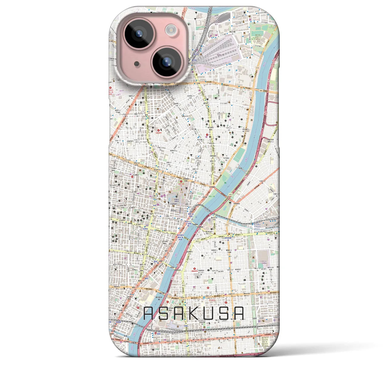 【浅草(東京都)】地図柄iPhoneケース(バックカバータイプ)