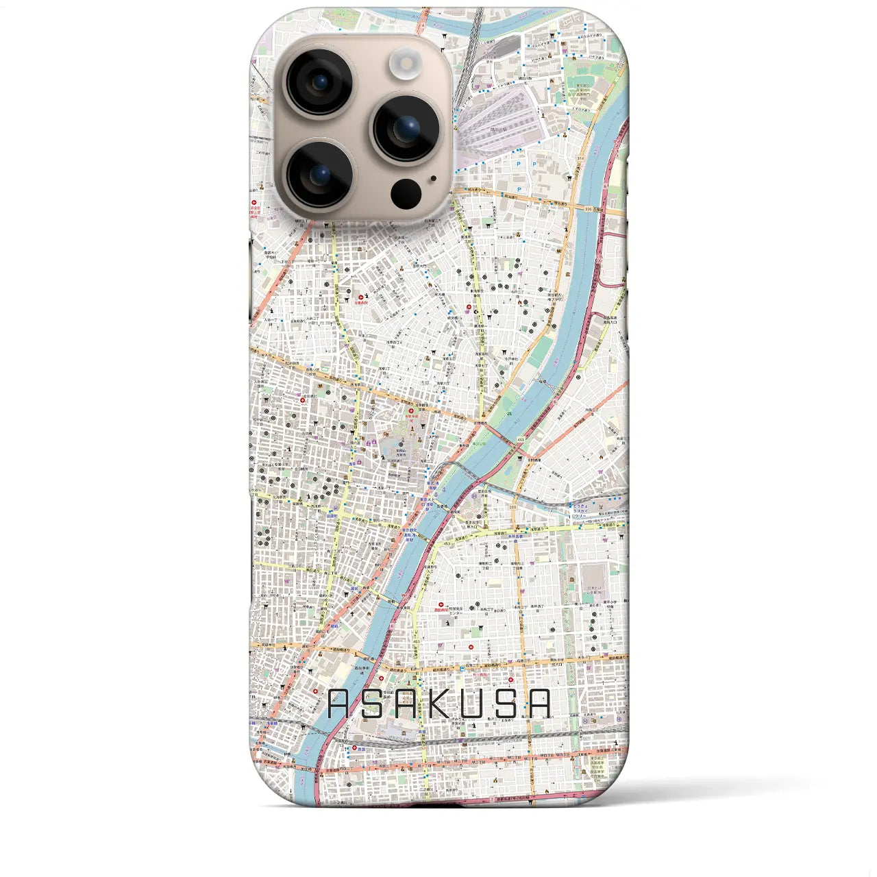 【浅草(東京都)】地図柄iPhoneケース(バックカバータイプ)