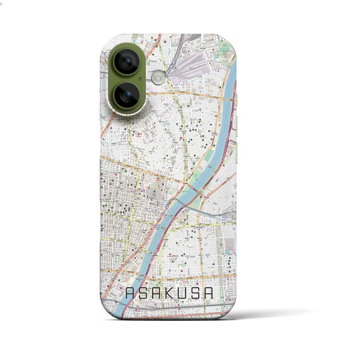 【浅草(東京都)】地図柄iPhoneケース(バックカバータイプ)