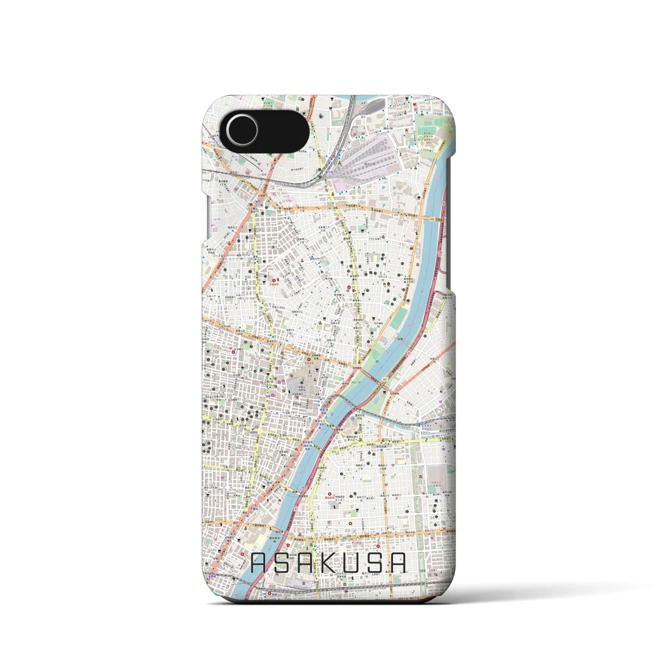 【浅草(東京都)】地図柄iPhoneケース(バックカバータイプ)
