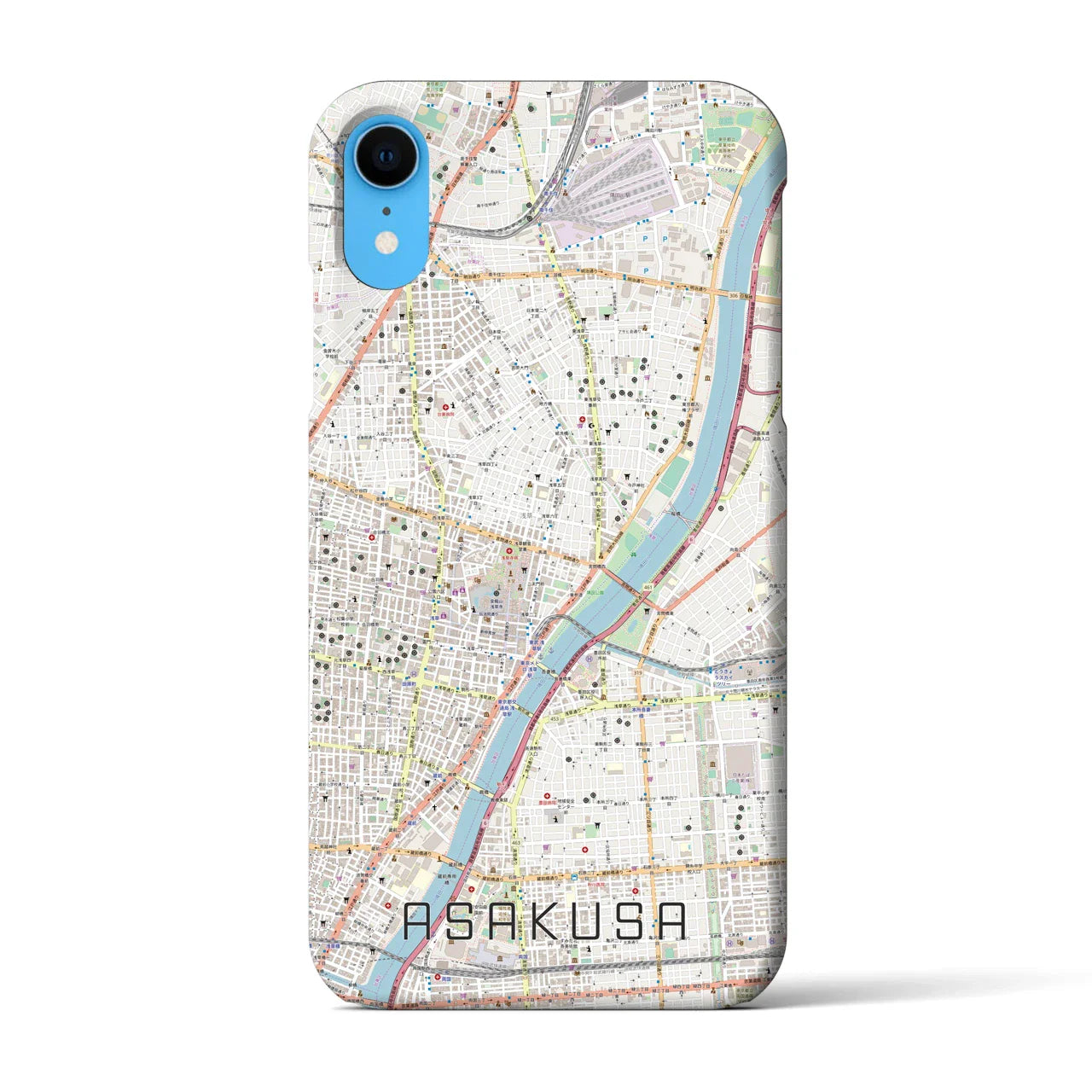 【浅草(東京都)】地図柄iPhoneケース(バックカバータイプ)